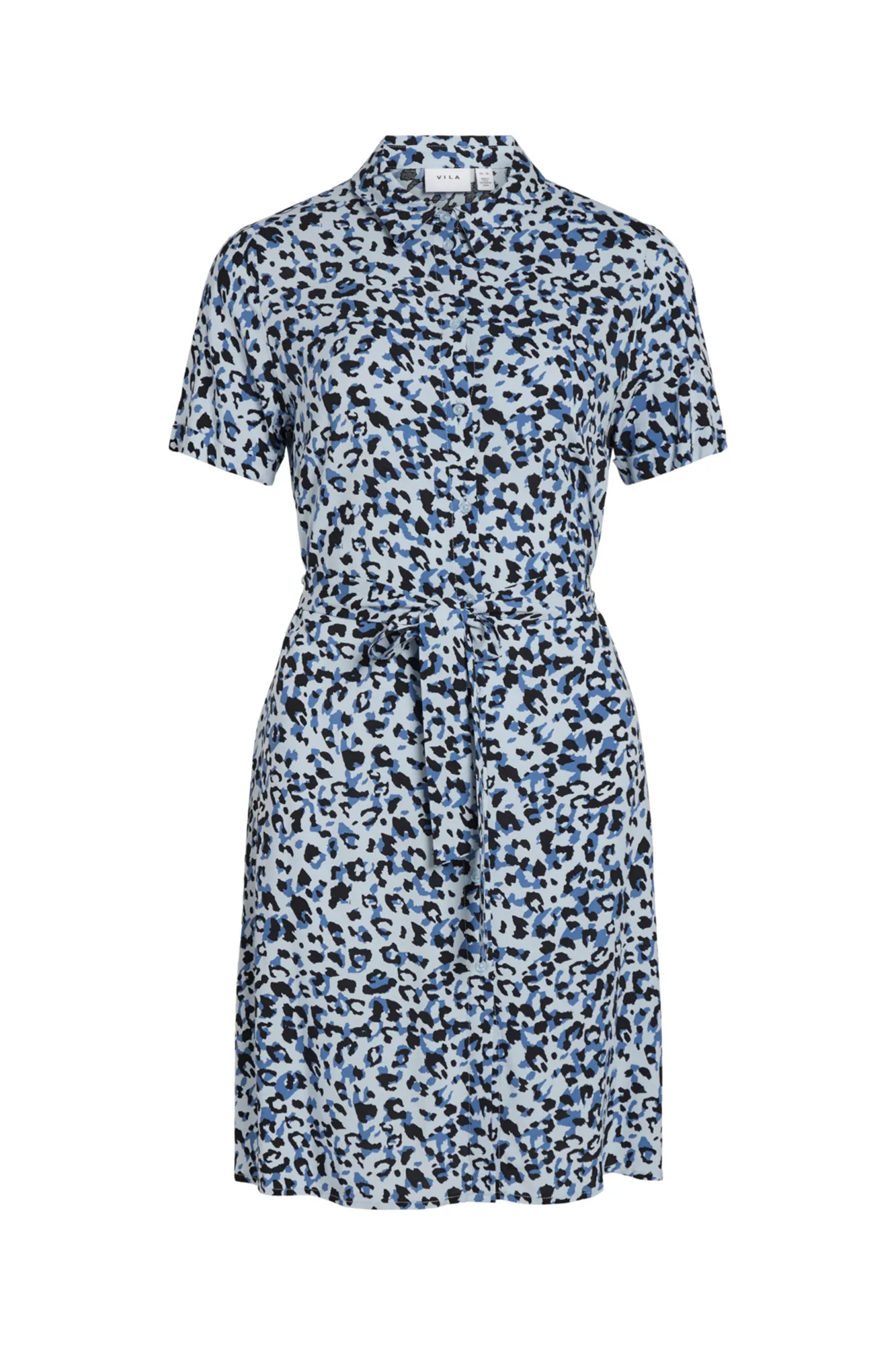 Vila Vestido camisero de manga corta