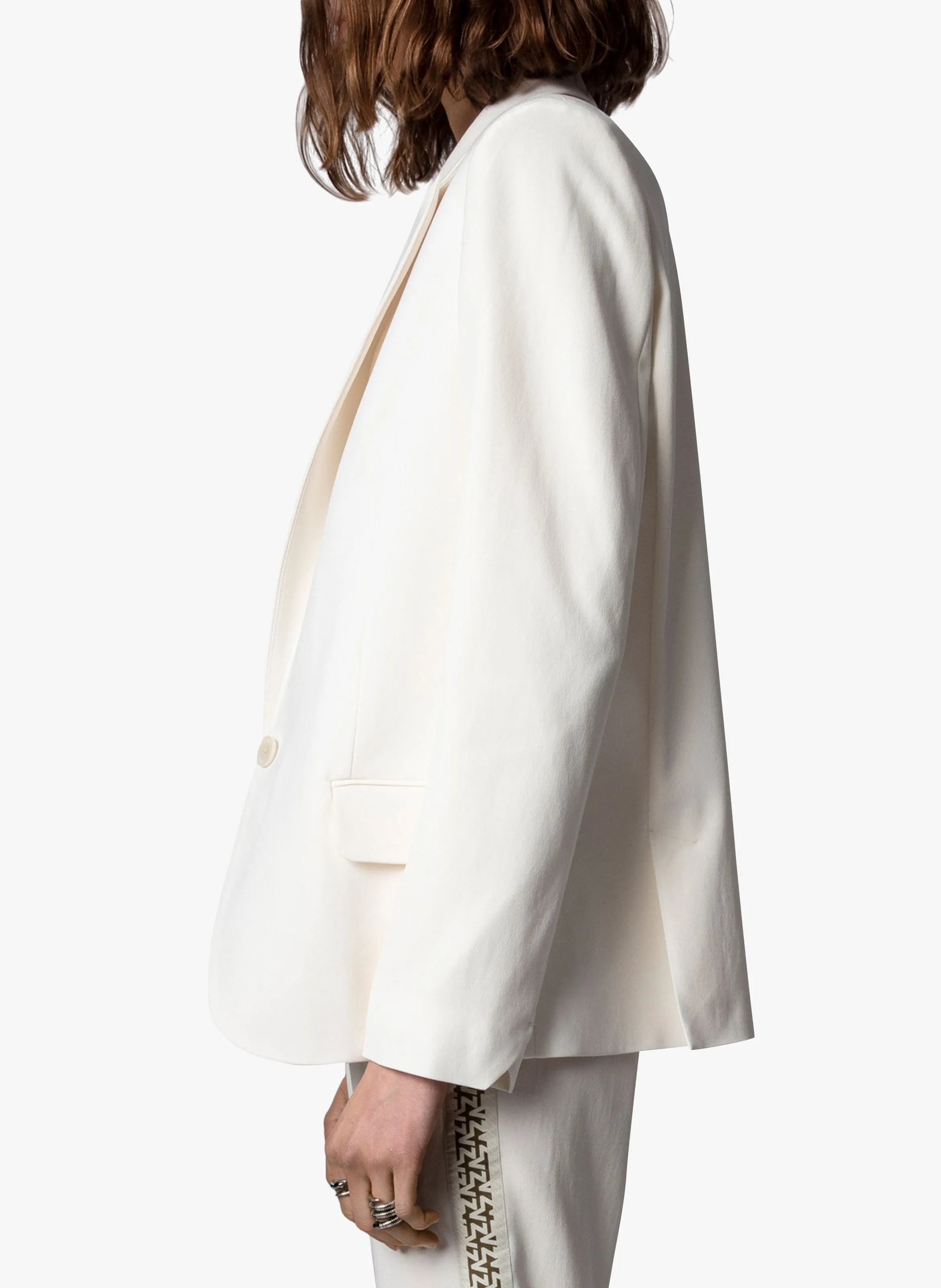 VOYAGE  CHAQUETA CON CUELLO SASTRE EN BLANCO