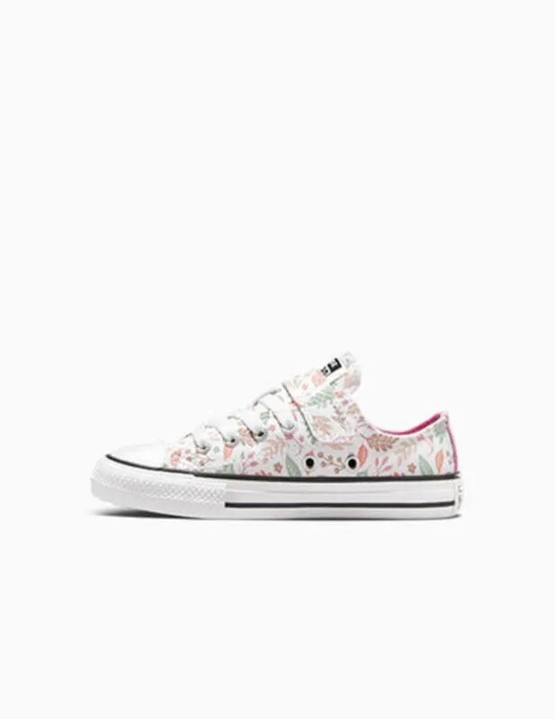 Zapatilla Converse Ctas 1 V Ox con Flores para Niñas
