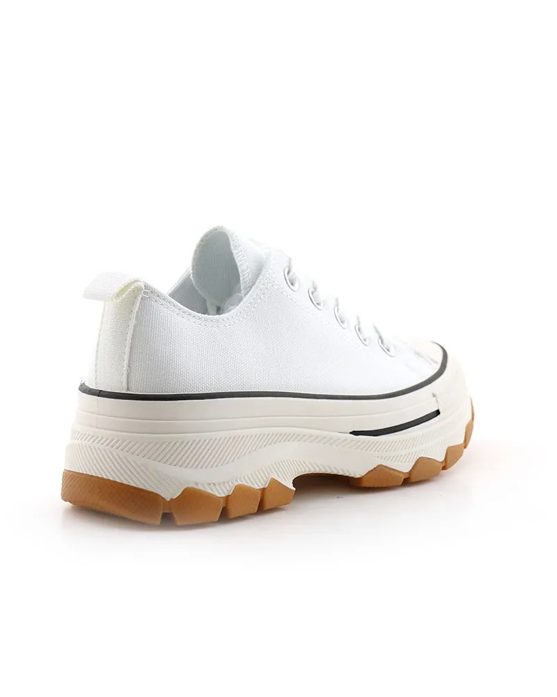 Zapatilla de Lona con Plataforma