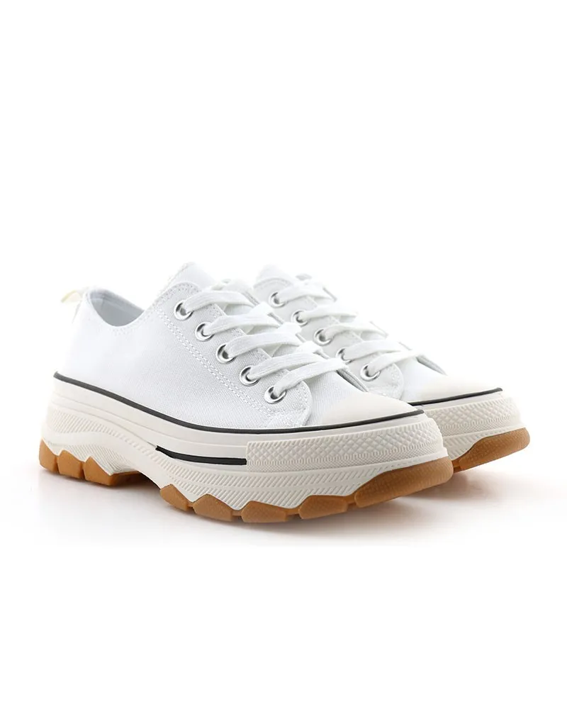 Zapatilla de Lona con Plataforma