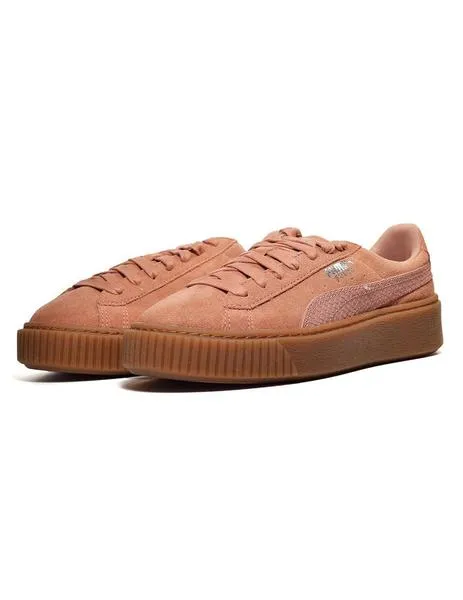 Zapatilla Mujer Puma Suede Platform Animal Rosa