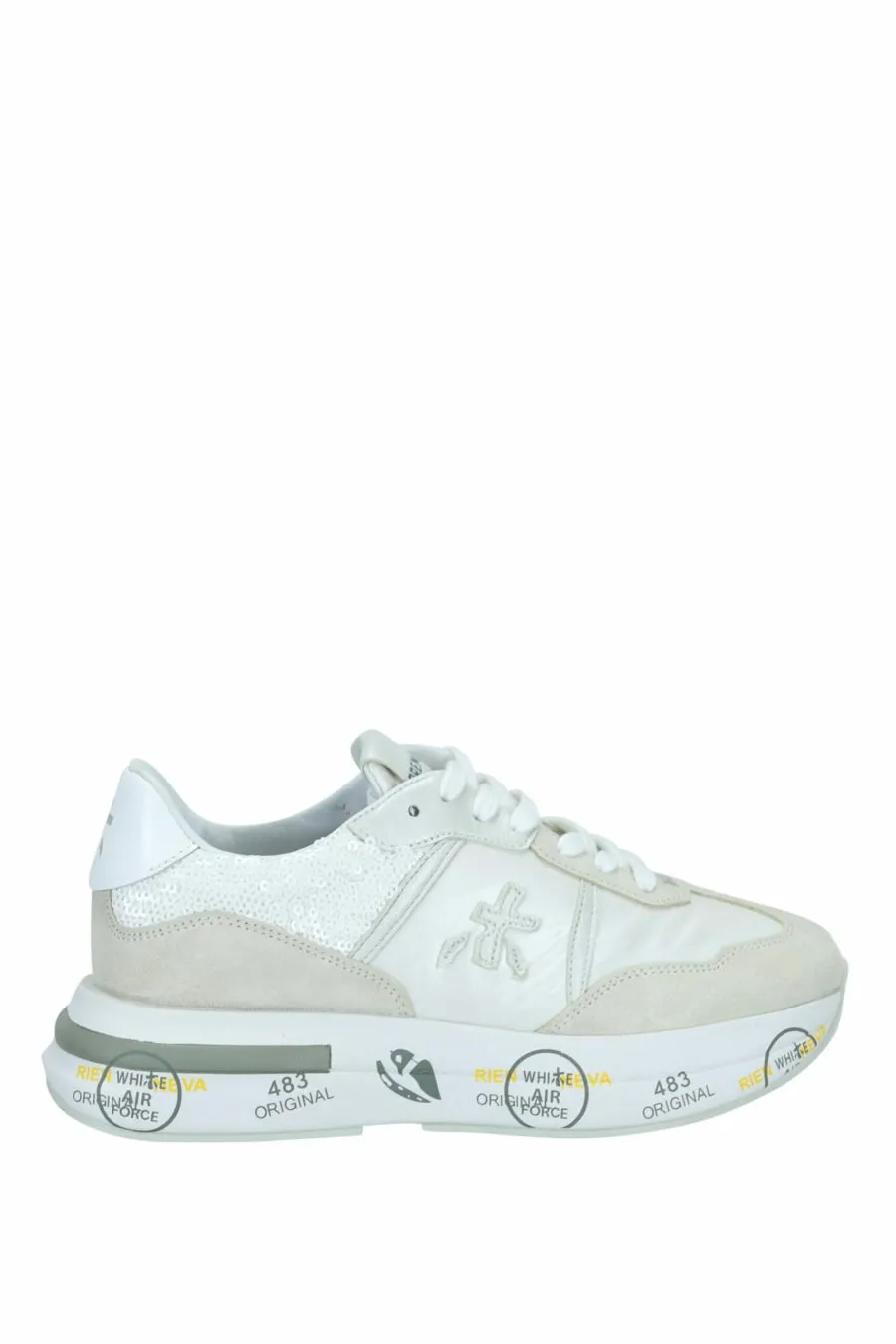 Zapatillas blancas con lentejuelas 