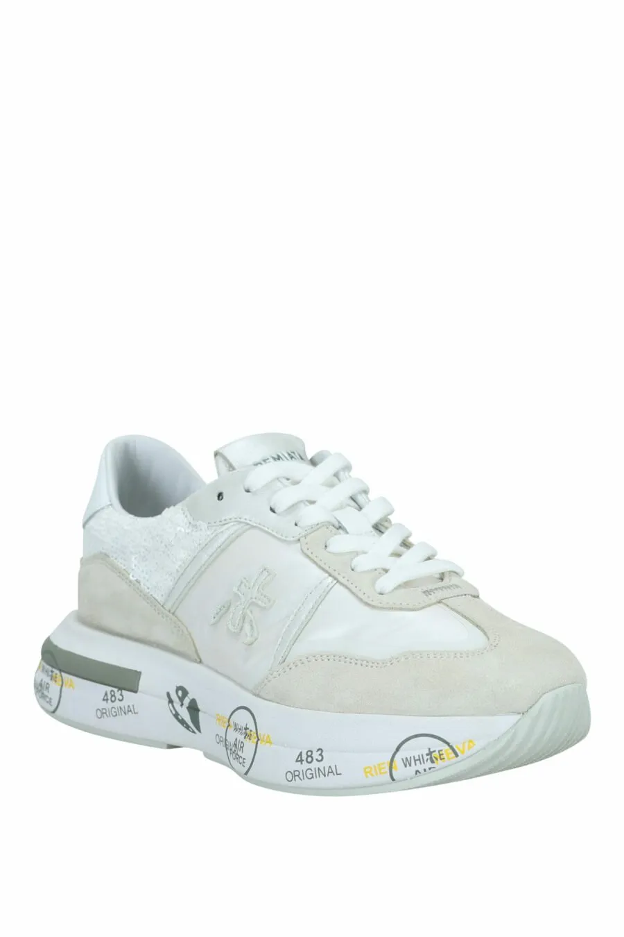 Zapatillas blancas con lentejuelas 
