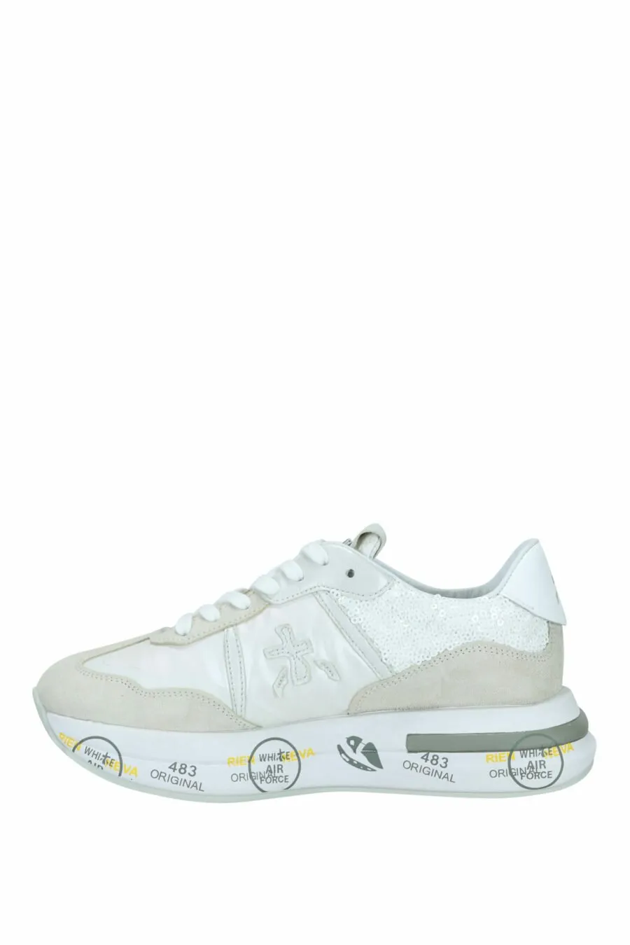 Zapatillas blancas con lentejuelas 
