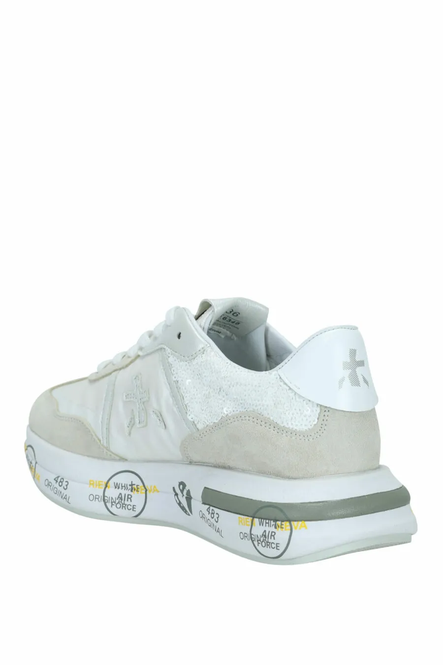 Zapatillas blancas con lentejuelas 