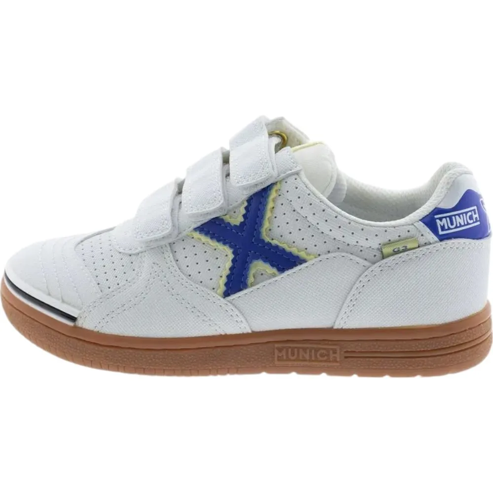 ZAPATILLAS MUNICH G3 KID VCO BLANCAS 345 1518345 FUTBOL SALA NIÑO