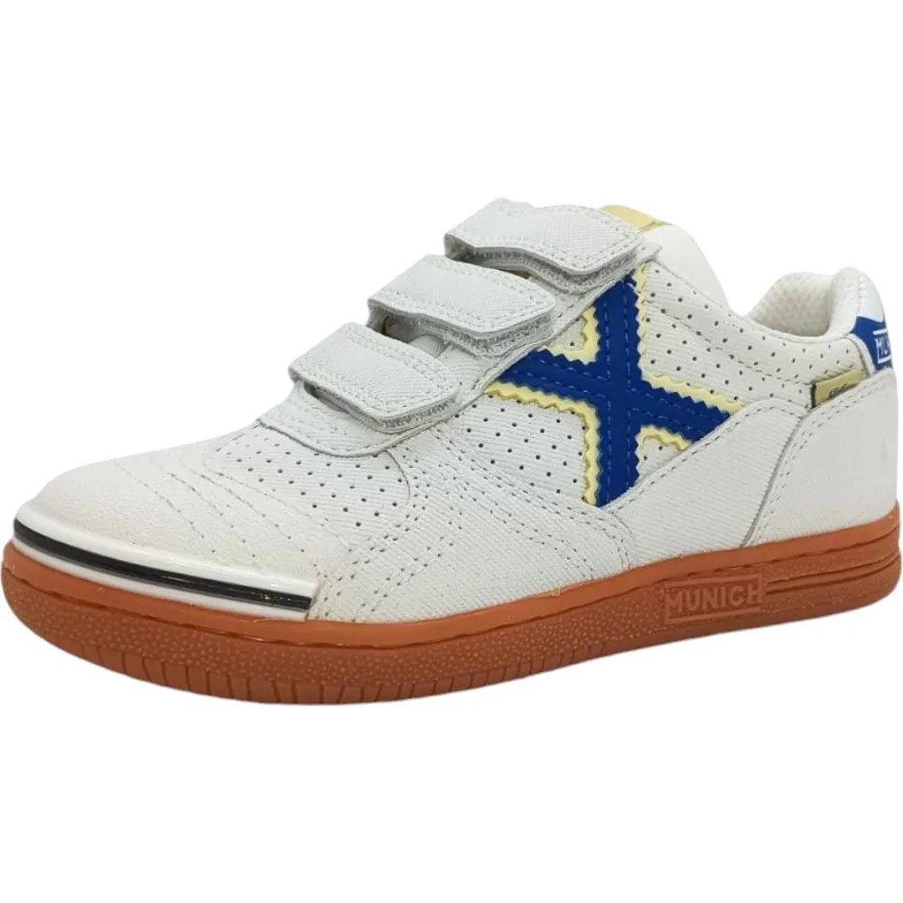 ZAPATILLAS MUNICH G3 KID VCO BLANCAS 345 1518345 FUTBOL SALA NIÑO