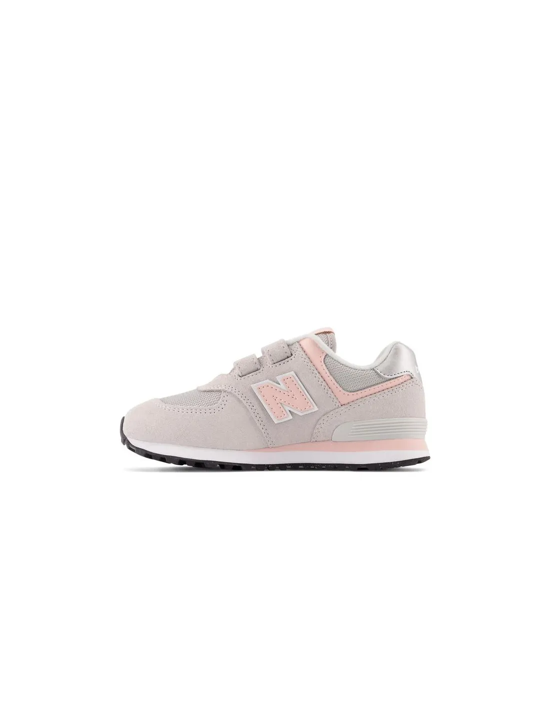 Zapatillas New Balance 574 Hook & Loop Rain Cloud Infantil Rosa