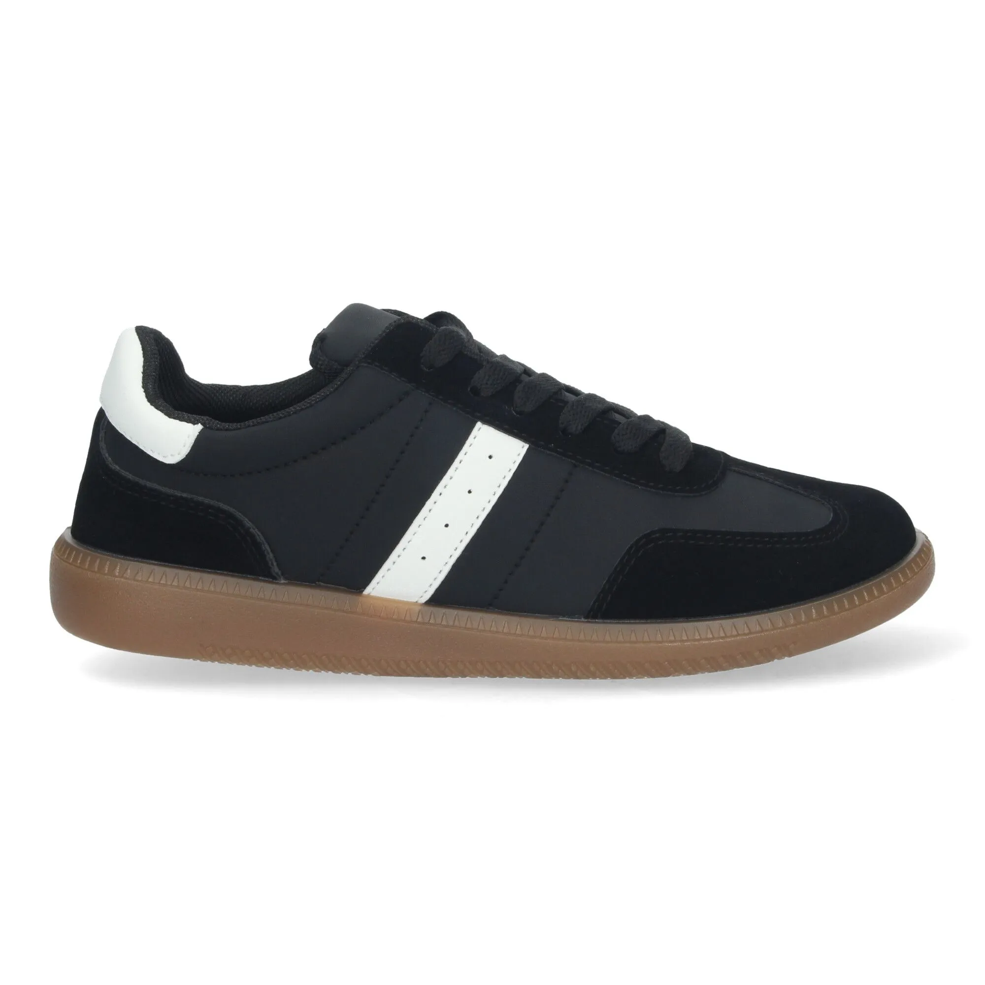 Zapatillas planas cómodas para mujer color negro EV321