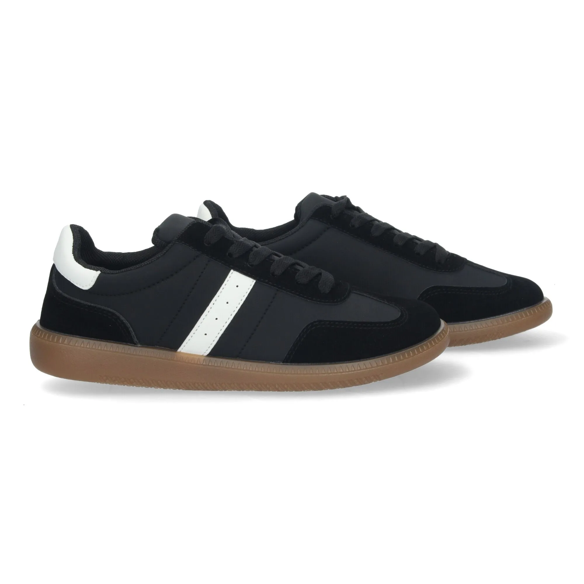 Zapatillas planas cómodas para mujer color negro EV321