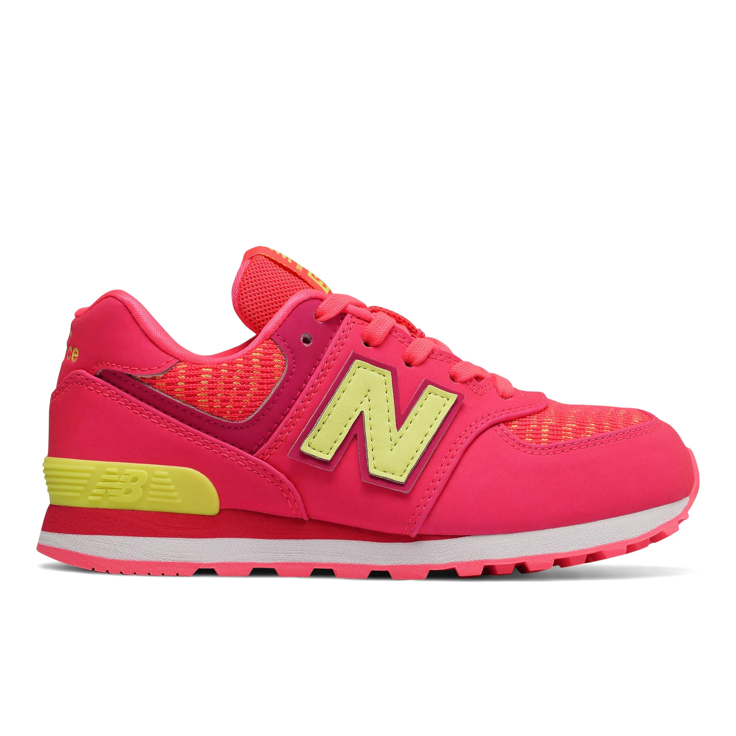 Zapatillas Urbanas Niña New Balance 574 Fucsia/Amarilla