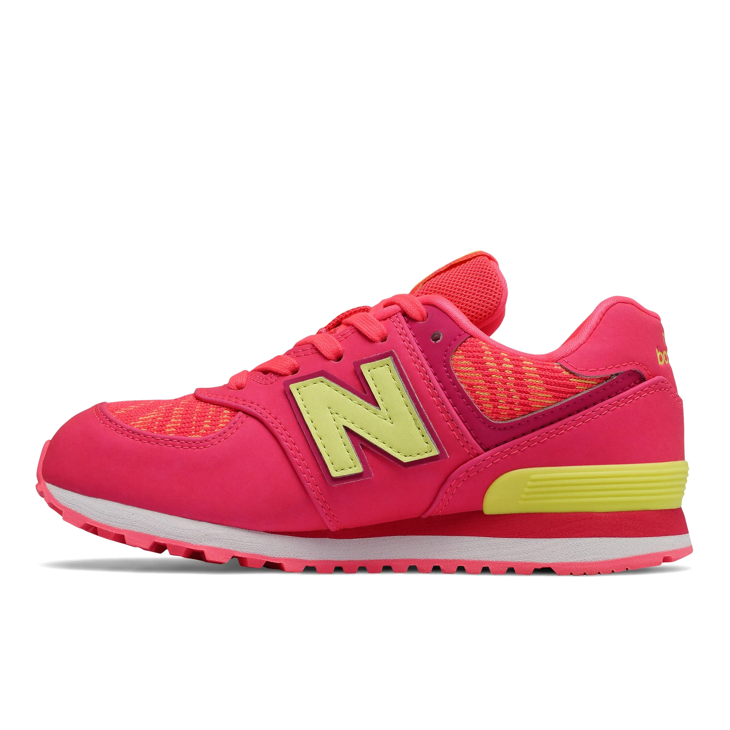 Zapatillas Urbanas Niña New Balance 574 Fucsia/Amarilla