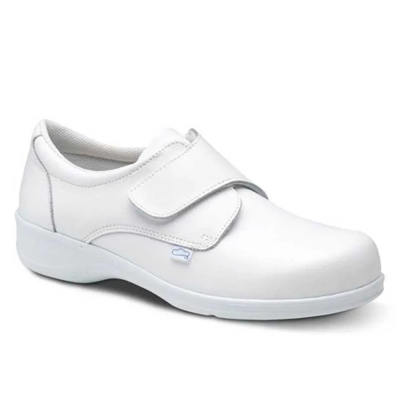 ZAPATO GAMMA DE PIEL BLANCO CON VELCRO TALLA 42  OFERTA