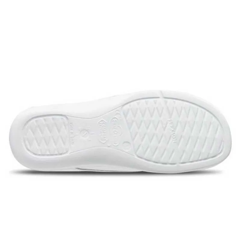 ZAPATO GAMMA DE PIEL BLANCO CON VELCRO TALLA 42  OFERTA