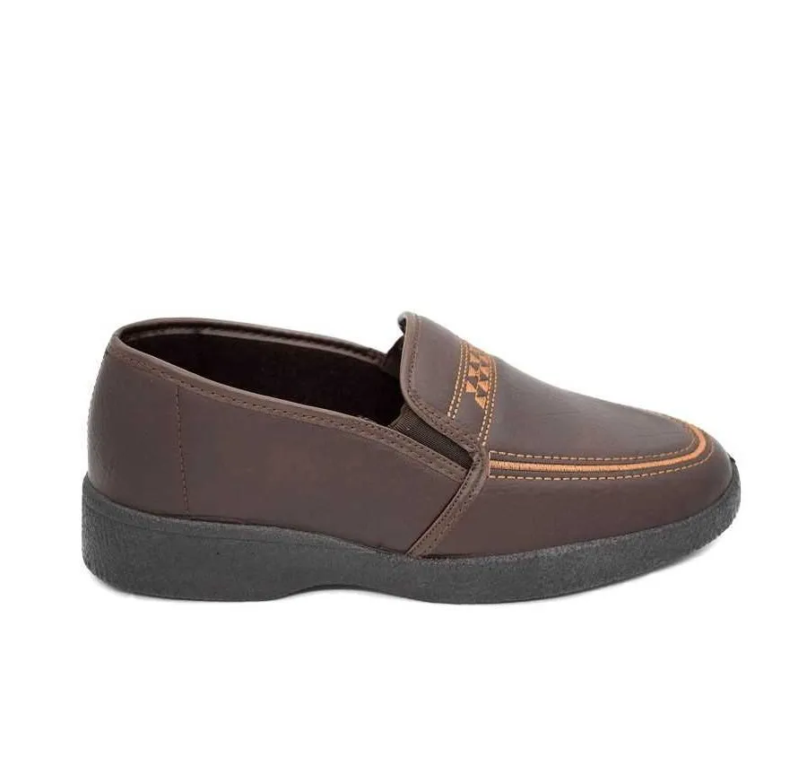 ZAPATO PARA HOMBRE MOCASÍN CLÁSICO MARCA ROPACA COPETE ELÁSTICO MARRÓN