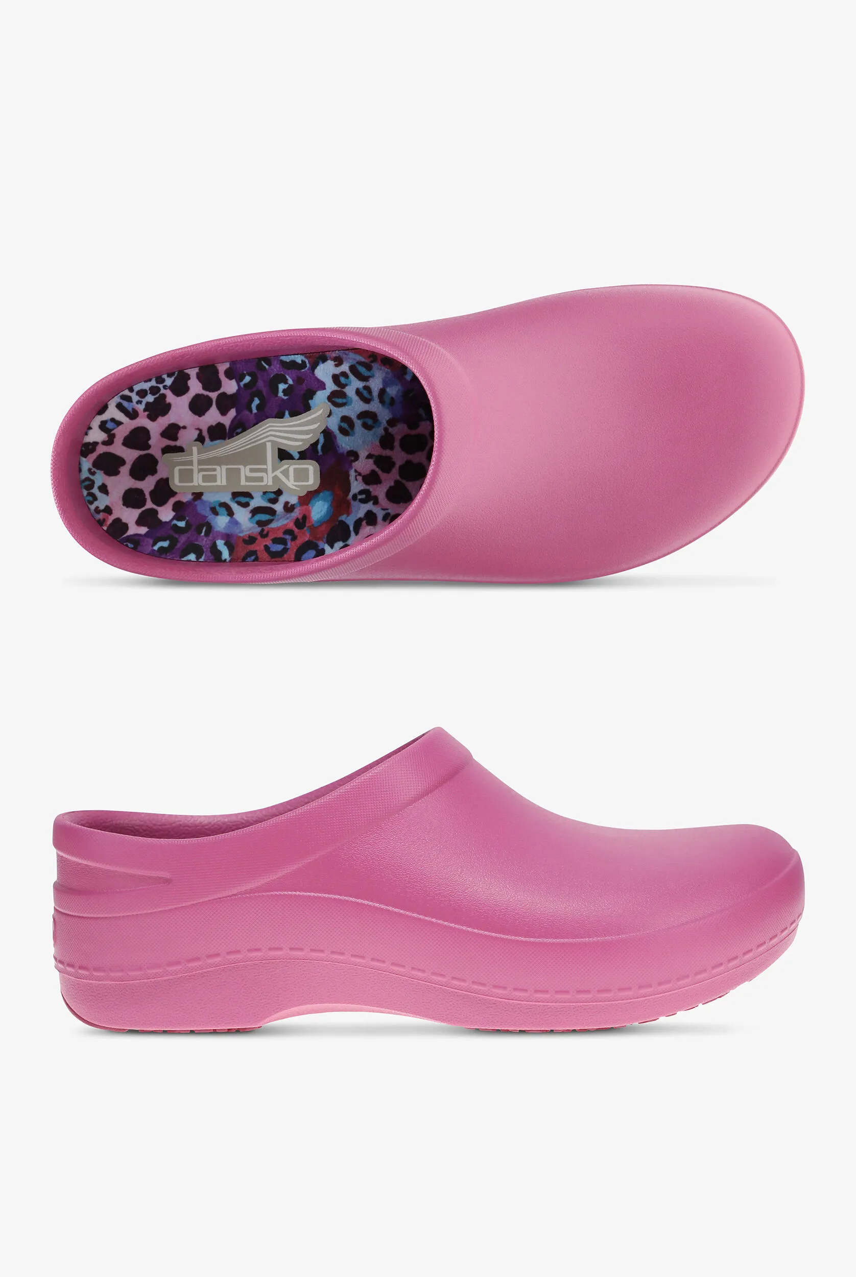 Zuecos Dansko Kaci SR Fuchsia con talón abierto para mujer