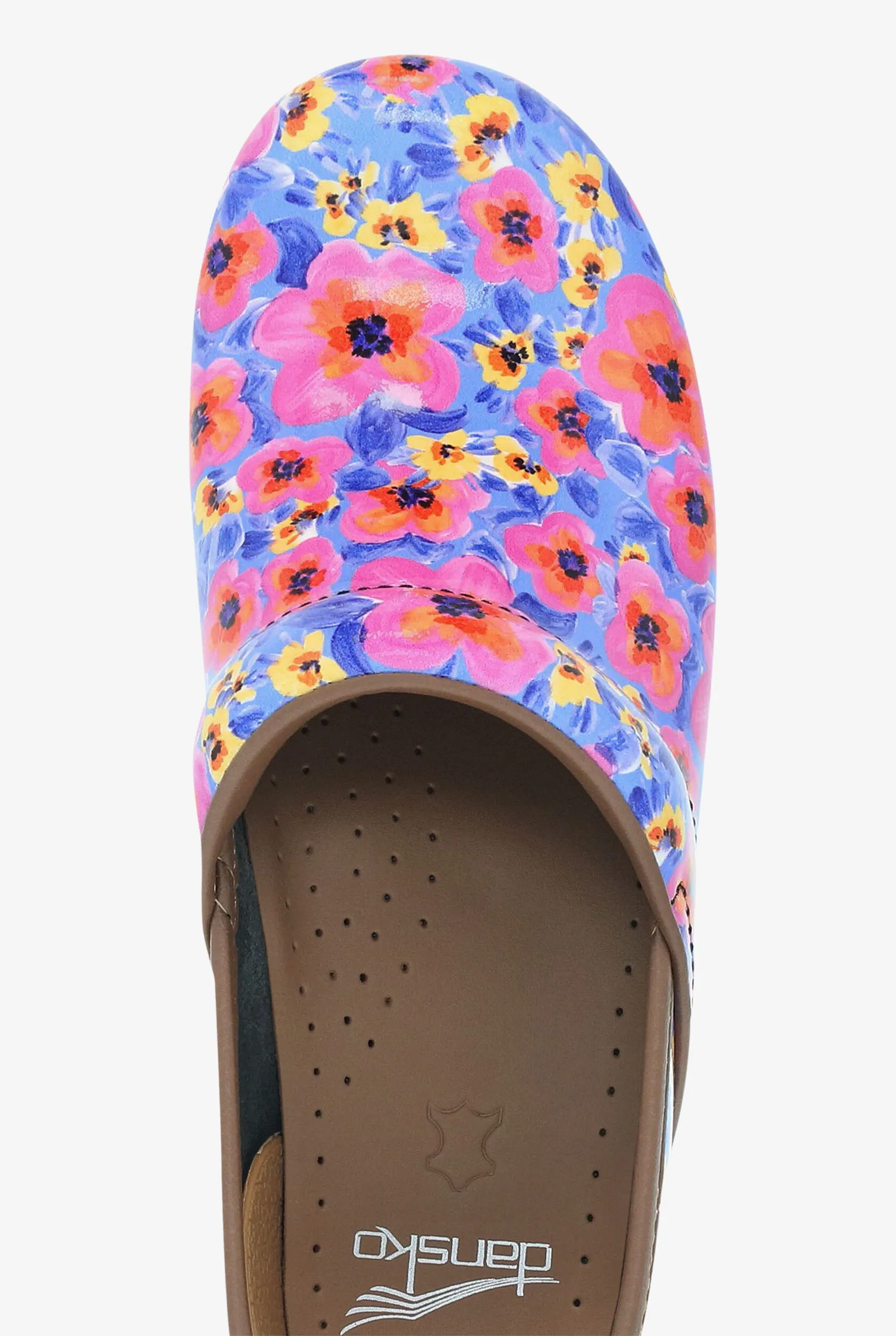 Zuecos de enfermería Dansko Professional Springtime de charol para mujer