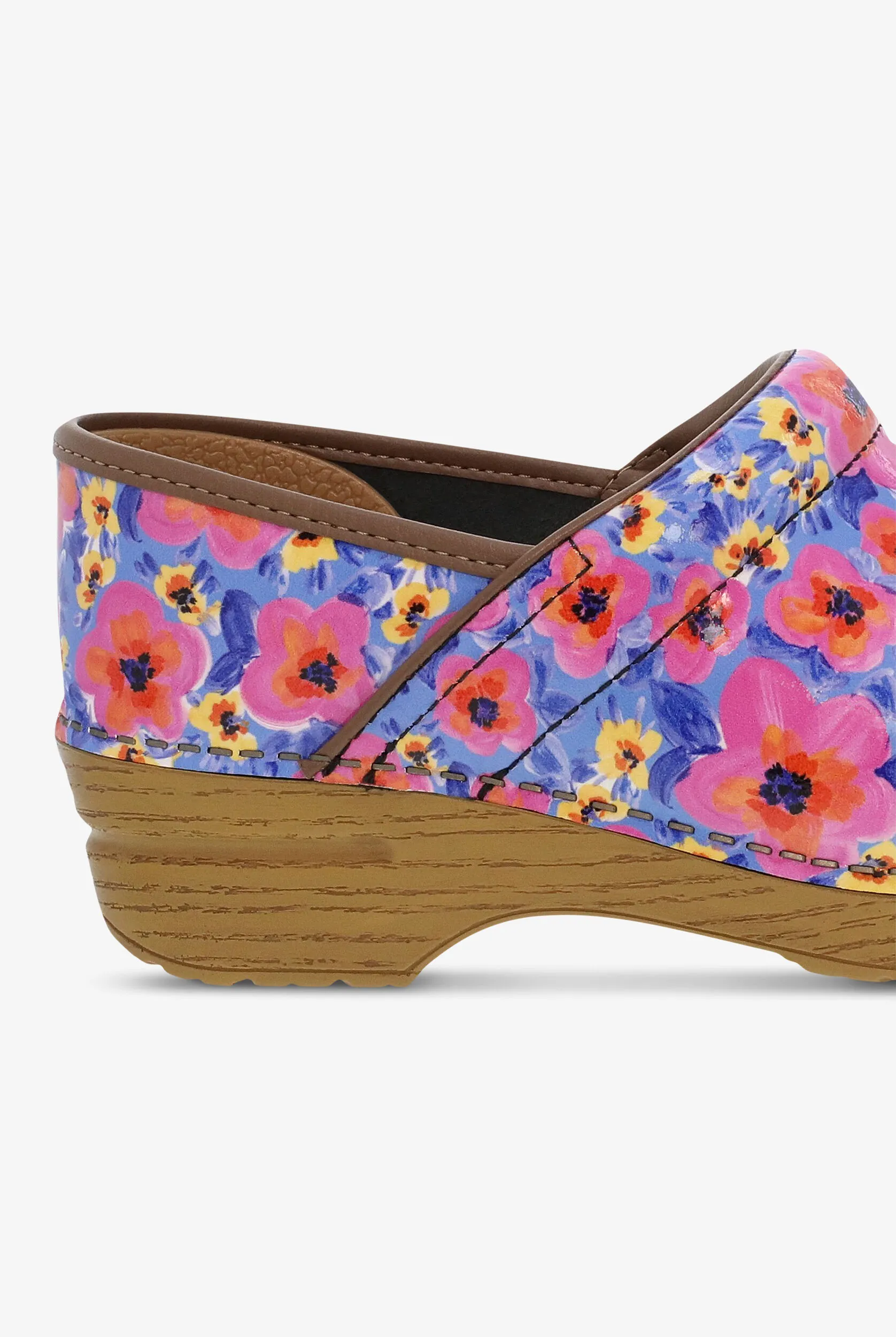 Zuecos de enfermería Dansko Professional Springtime de charol para mujer